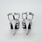Saint Laurent Tribute 105 Metallic Silver Platform Sandals
