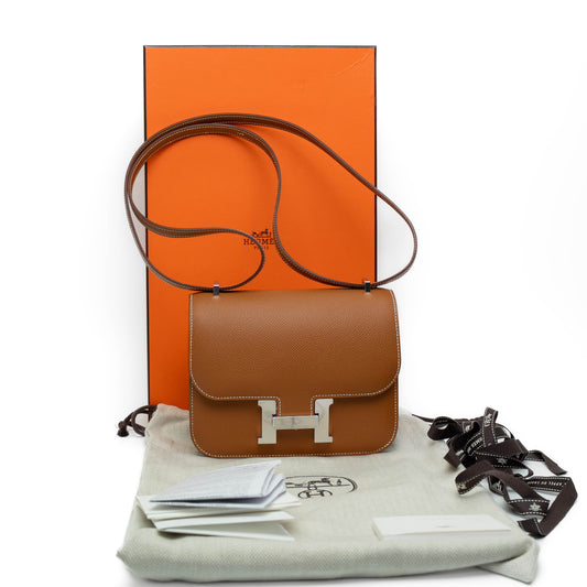 Hermes Constance 18 Gold Epsom Shoulder Bag