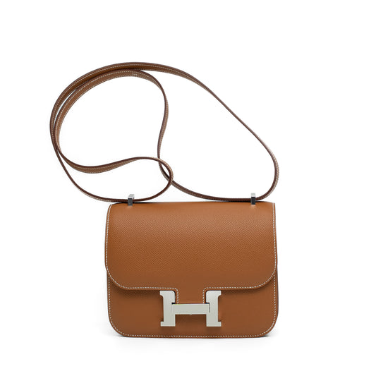 Hermes Constance 18 Gold Epsom Shoulder Bag