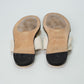 Jimmy Choo Neda Flat Latte Leather Slides with Crystal Buckle