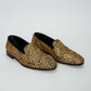 Manolo Blahnik Mario Gold Embellished Loafers