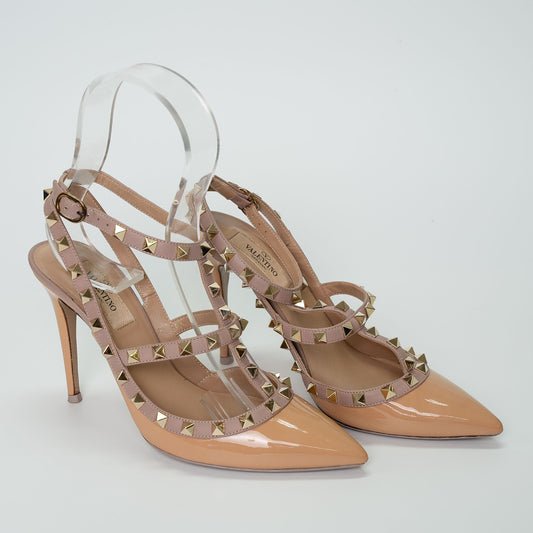Valentino Garavani Skin Sorbet Patent Rockstud Heels