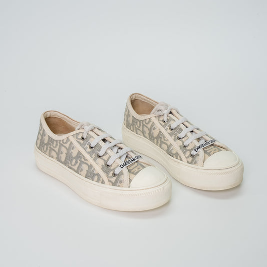 Christian Dior Beige Oblique Canvas Sneakers