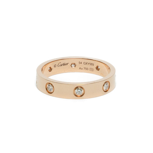 Cartier LOVE 8 Diamond Rose Gold Ring