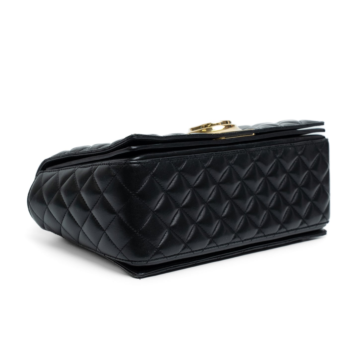 Balmain Black Quilted Lambskin Chain Shoulder Bag