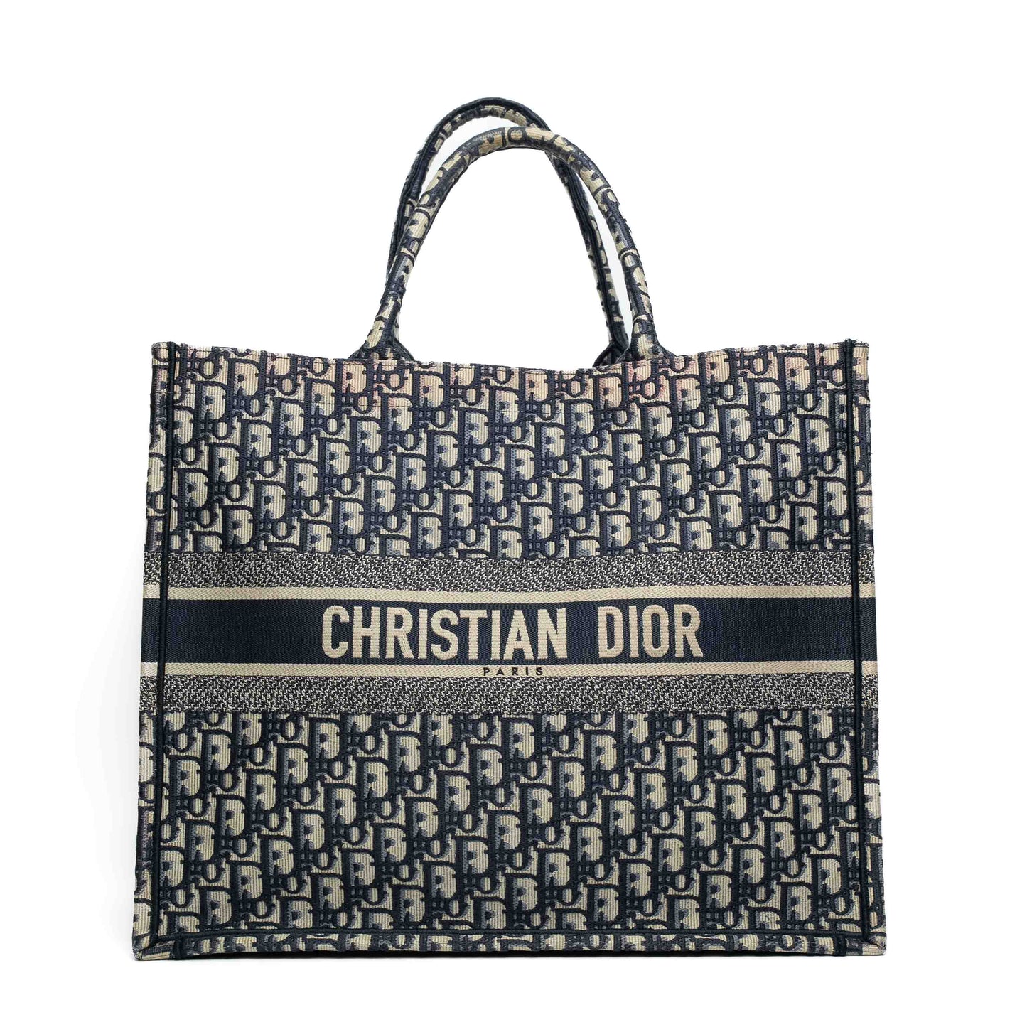 Dior Large Oblique Embroidery Book Tote Bag