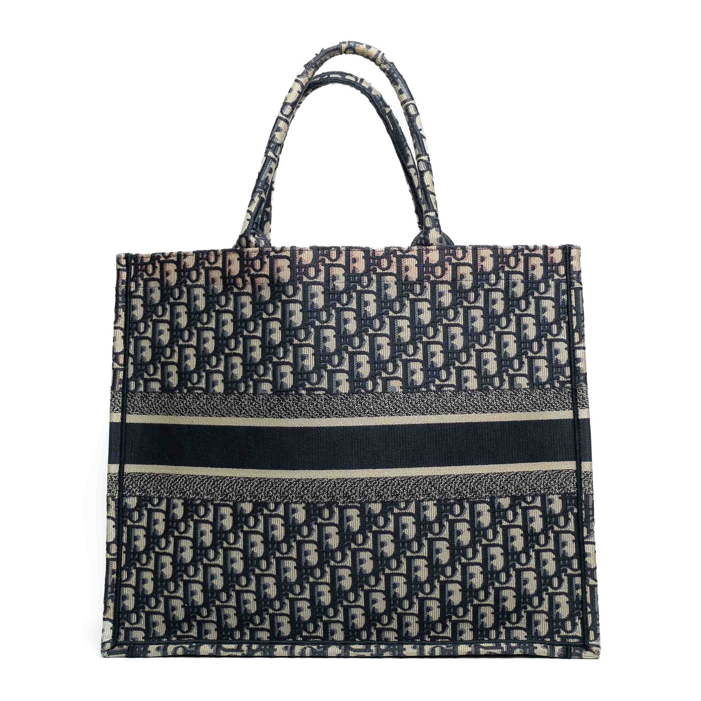 Dior Large Oblique Embroidery Book Tote Bag