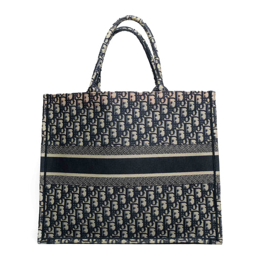 Dior Large Oblique Embroidery Book Tote Bag
