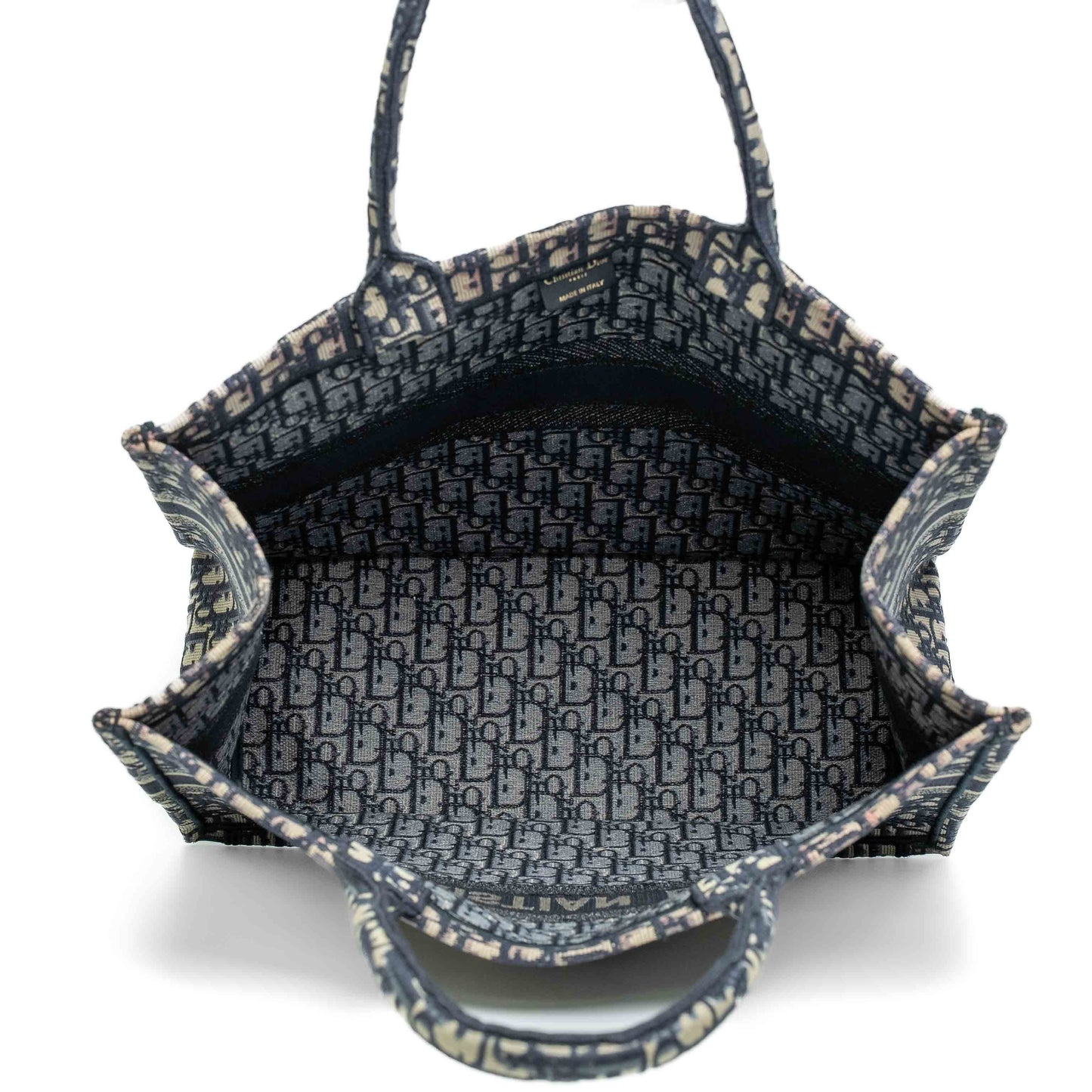 Dior Large Oblique Embroidery Book Tote Bag