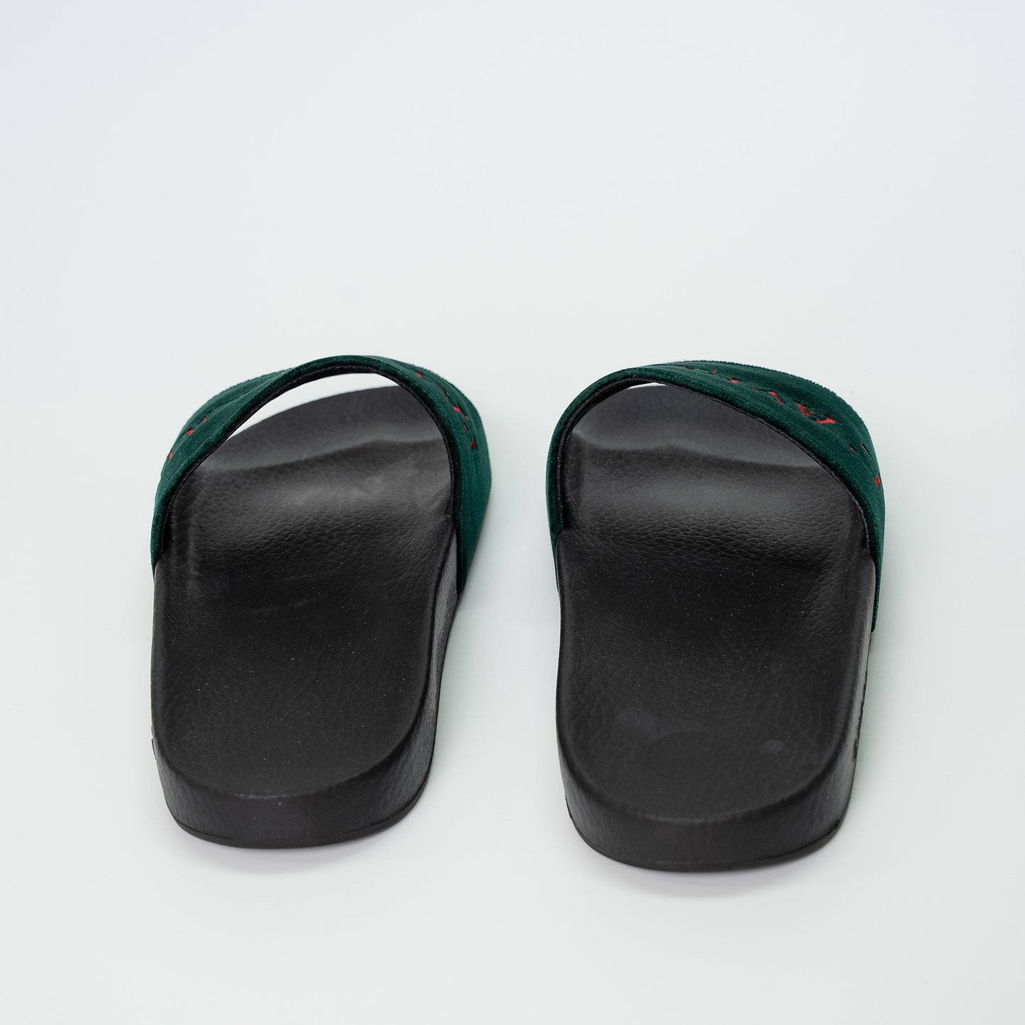 Gucci L’Aveugle Par Amour Green Velvet Slides