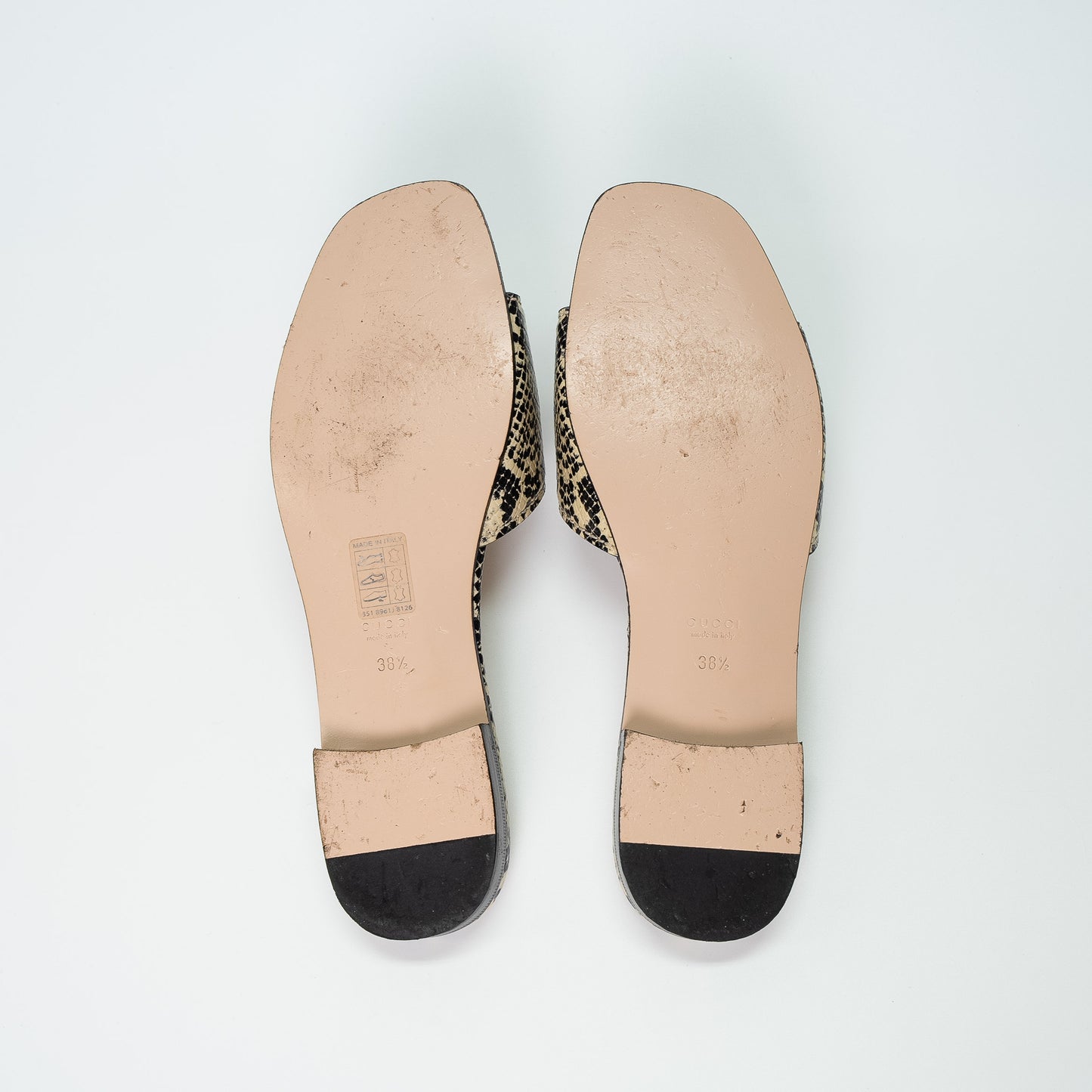 Gucci GG Cutout Python Print Slides