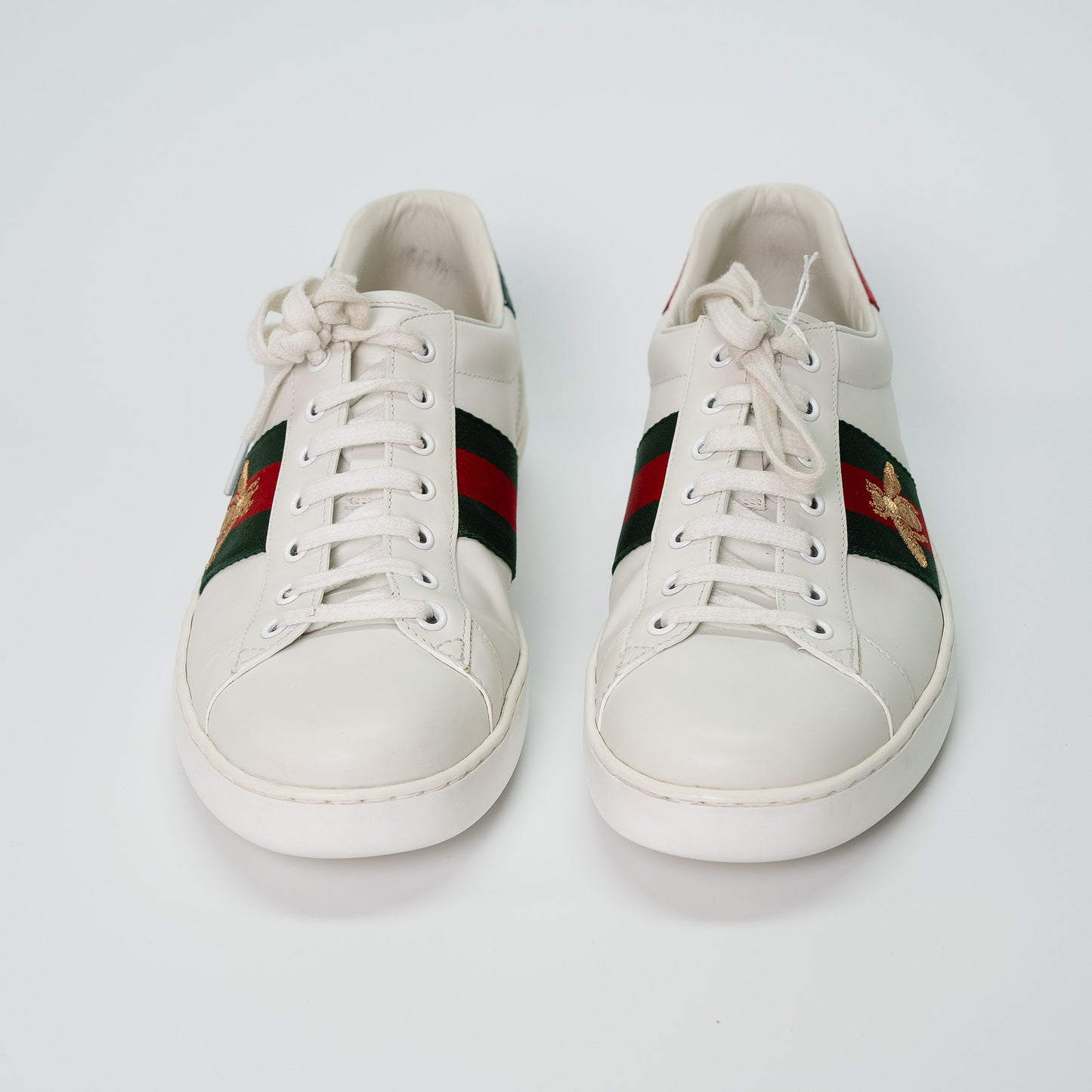 Gucci Ace Bee Embroidered Leather Sneakers