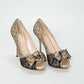 Dior J’Adior Nude Mesh Polka Dot Bow Heels
