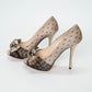 Dior J’Adior Nude Mesh Polka Dot Bow Heels
