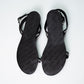 Balenciaga Black Logo Strap Flat Sandals