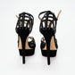 Charlotte Olympia Black Crystal Mesh Platform Heels