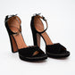 Alaïa Black Suede Ankle Strap Platform Heels