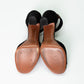 Alaïa Black Suede Ankle Strap Platform Heels