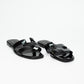 Hermès Black Patent Leather Oran Sandals