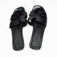 Hermès Black Patent Leather Oran Sandals