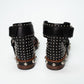 Valentino Garavani Black Leather Studded Sandals