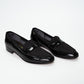 Salvatore Ferragamo Black Patent Leather Dress Loafers
