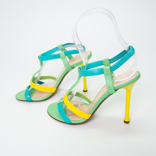 Versace Tri-Colour Leather Sandals