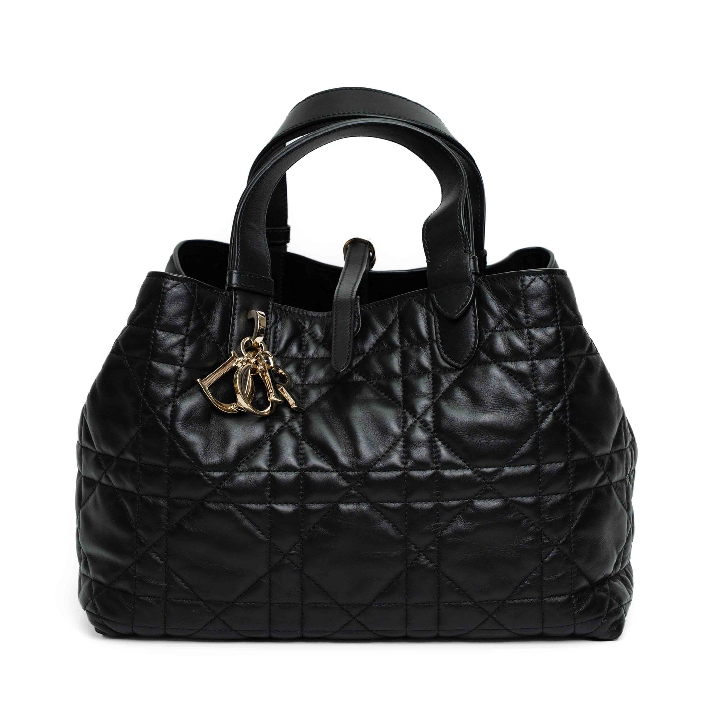 Dior Toujours Medium Black Macrocannage Calfskin
