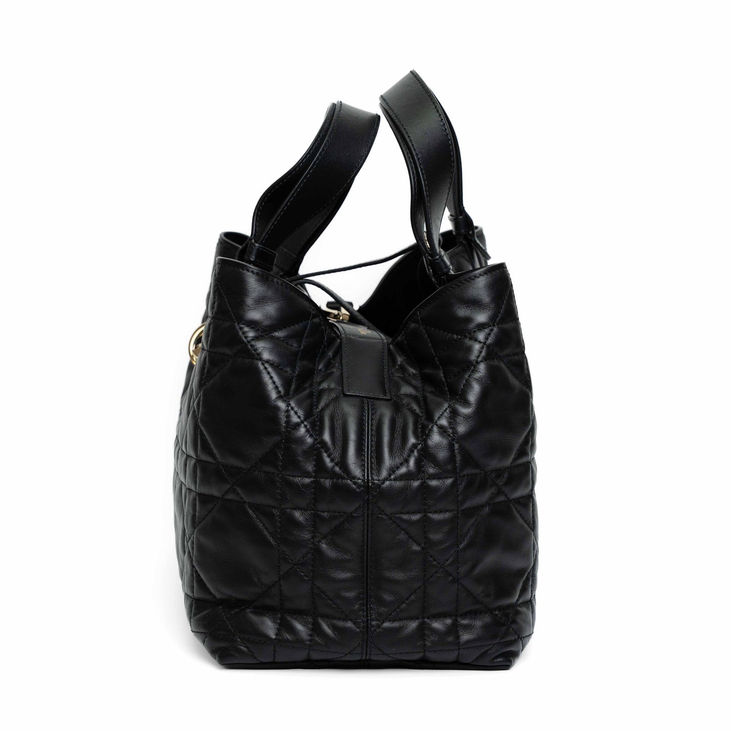 Dior Toujours Medium Black Macrocannage Calfskin