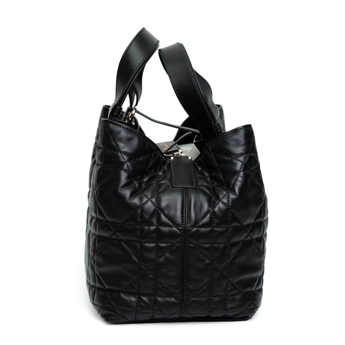 Dior Toujours Medium Black Macrocannage Calfskin