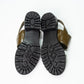 Christian Dior Olive Crinkled Leather Sandals