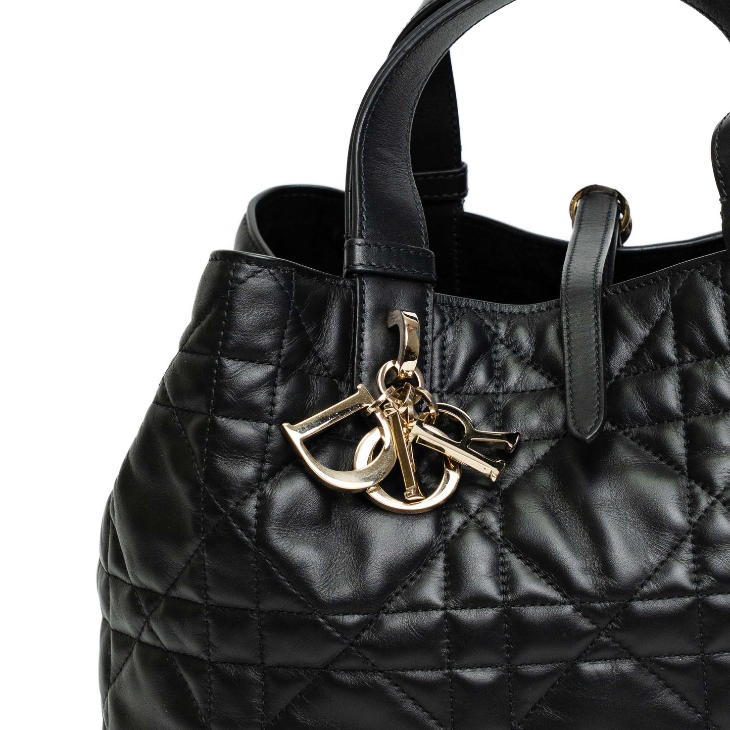 Dior Toujours Medium Black Macrocannage Calfskin