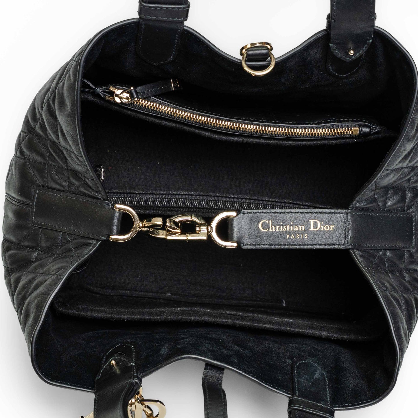 Dior Toujours Medium Black Macrocannage Calfskin