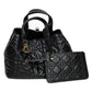 Dior Toujours Medium Black Macrocannage Calfskin