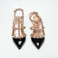 Valentino Garavani Rockstud Black & Poudre Pumps Shoes