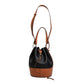 Loewe Balloon Bucket Bag Black and Tan Leather