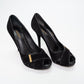 Louis Vuitton Black Suede Peep Toe Heels Shoes
