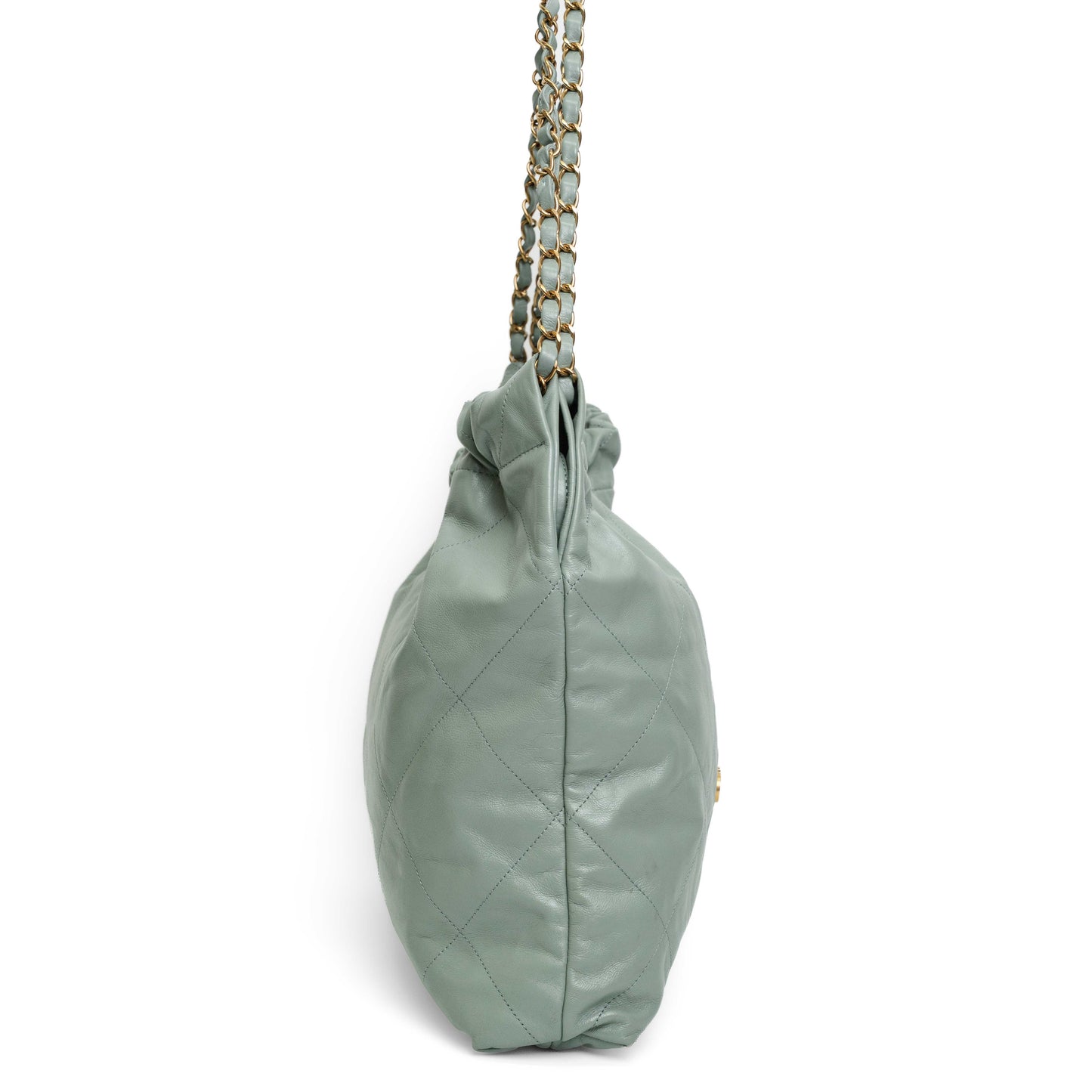 Chanel Small 22 Hobo Green Calfskin