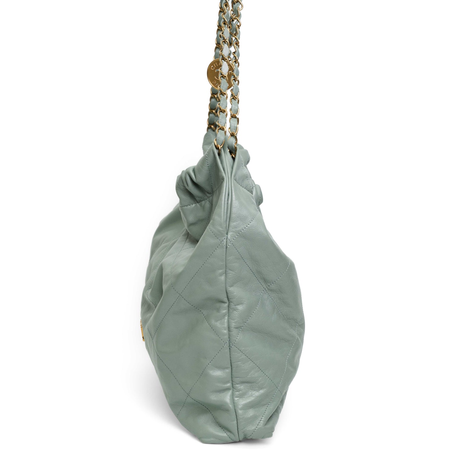 Chanel Small 22 Hobo Green Calfskin