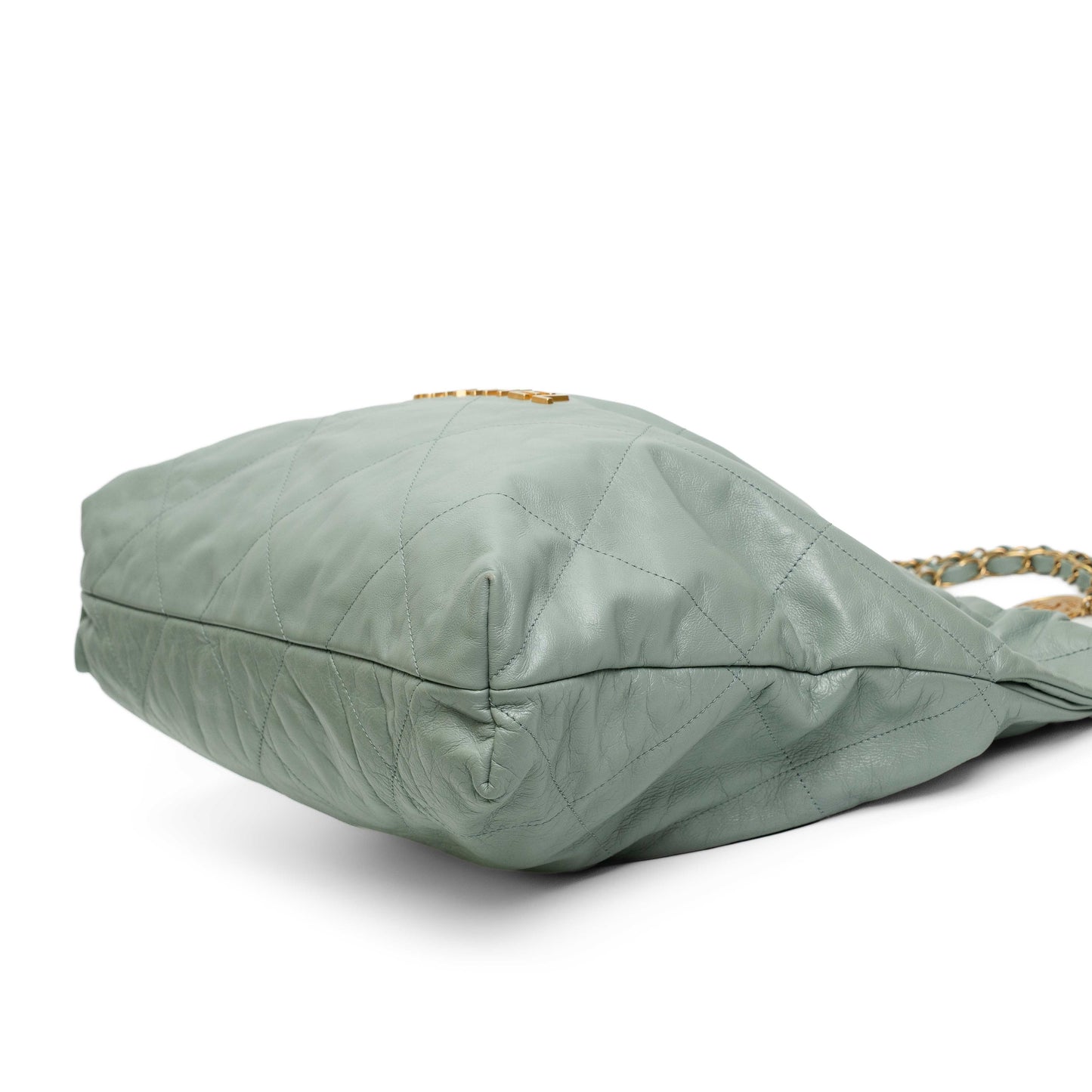 Chanel Small 22 Hobo Green Calfskin