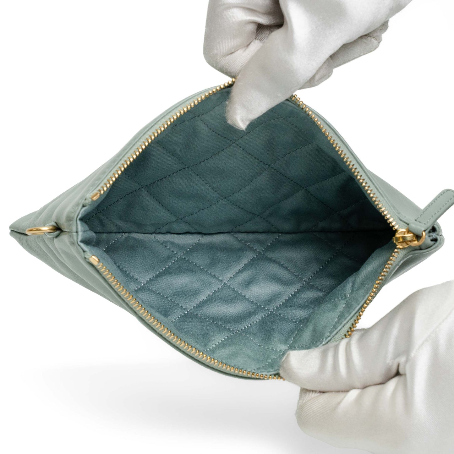 Chanel Small 22 Hobo Green Calfskin