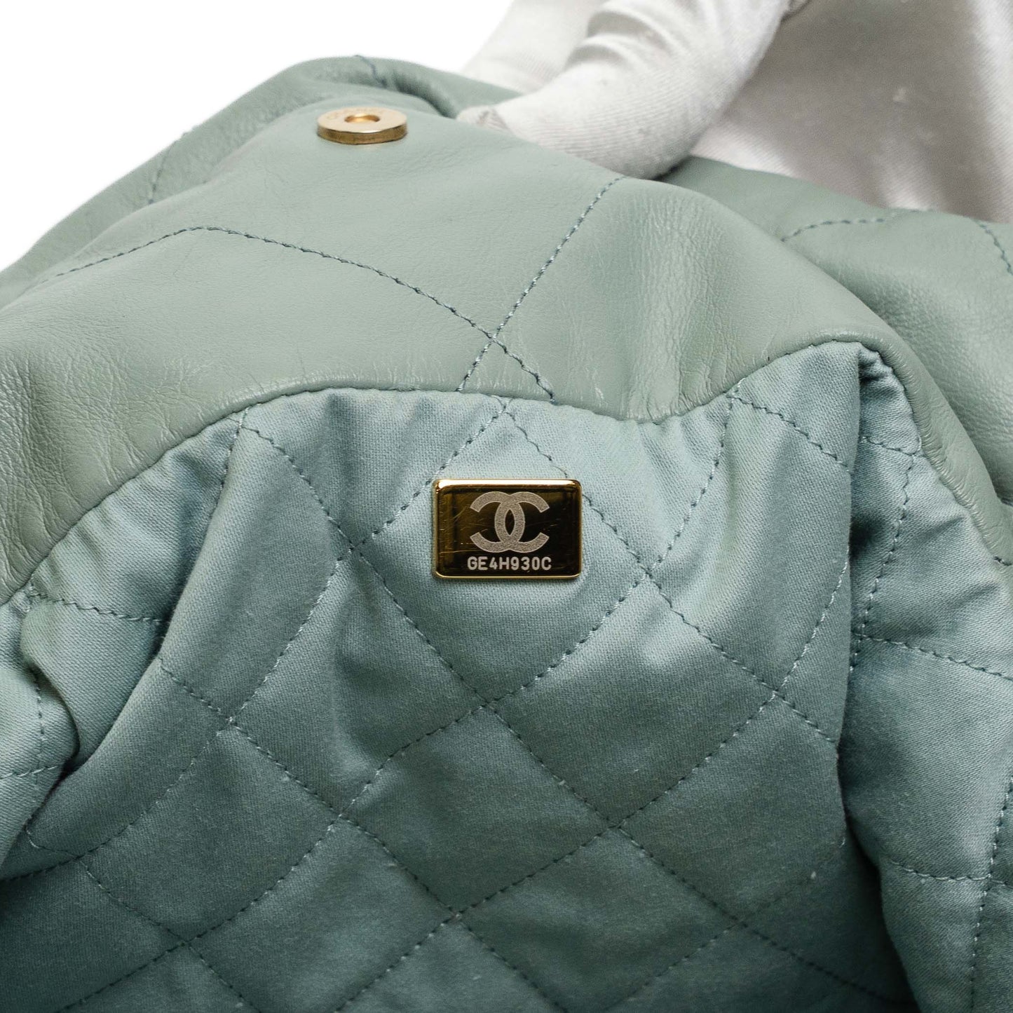 Chanel Small 22 Hobo Green Calfskin