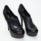Louis Vuitton Black Leather Platform Oxford Heels Shoes