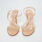 Gianvito Rossi Nude PVC Strap Heeled Sandals