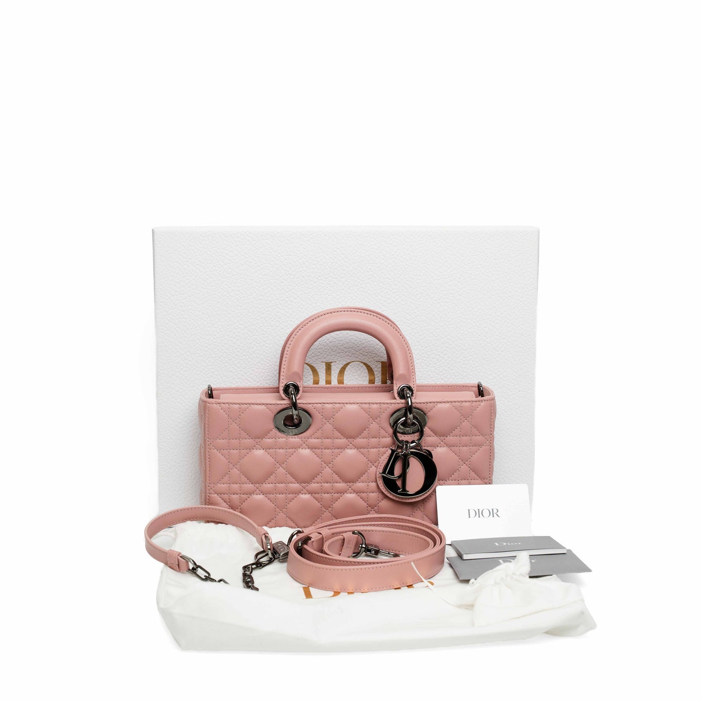 Dior Medium Lady D-Joy Old Rose Lambskin