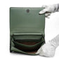 Bottega Veneta Woven Chain Flap Bag Green