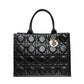 Dior Book Tote Medium Black Macrocannage Calfskin