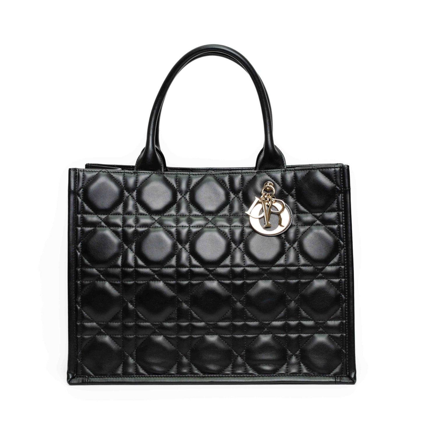 Dior Book Tote Medium Black Macrocannage Calfskin