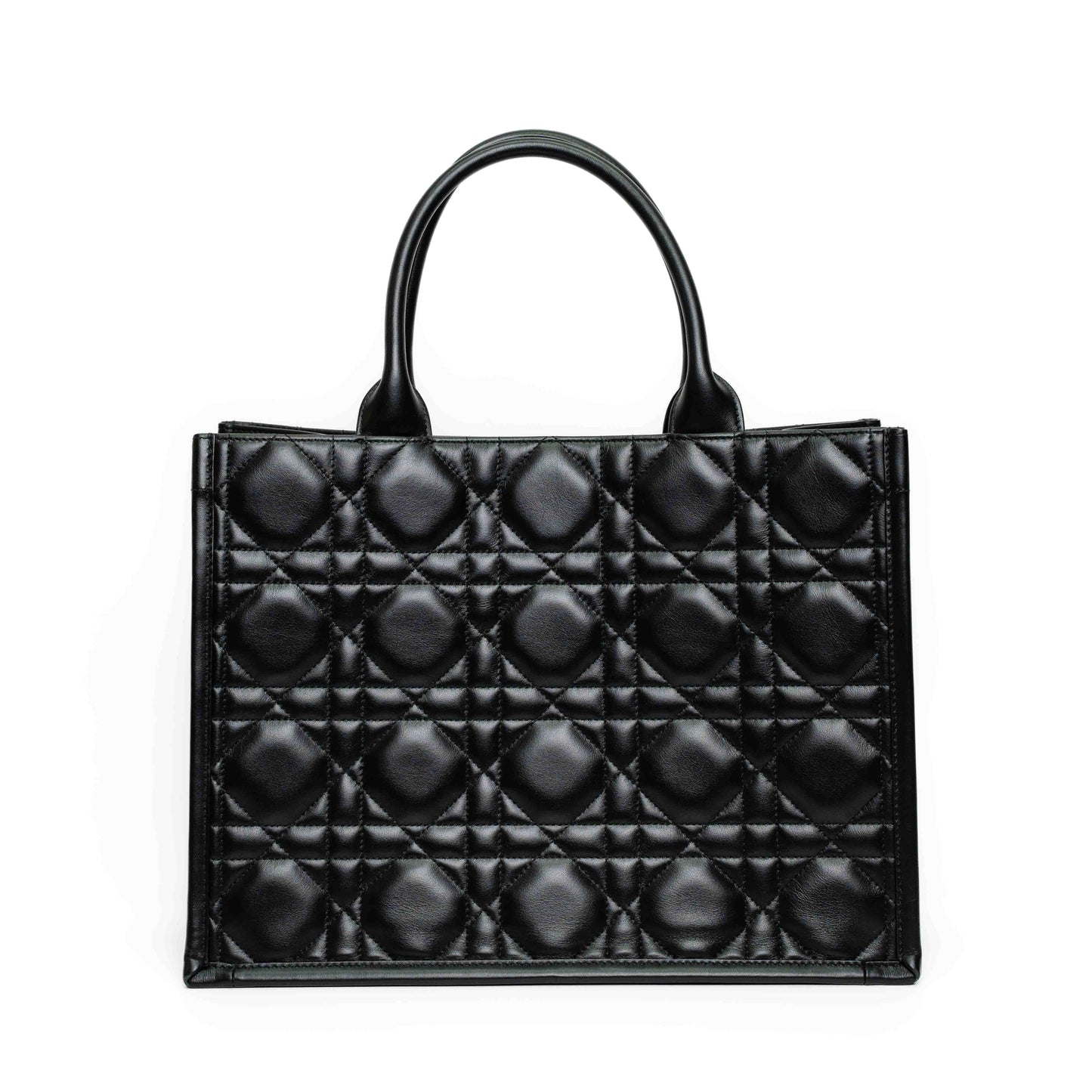 Dior Book Tote Medium Black Macrocannage Calfskin