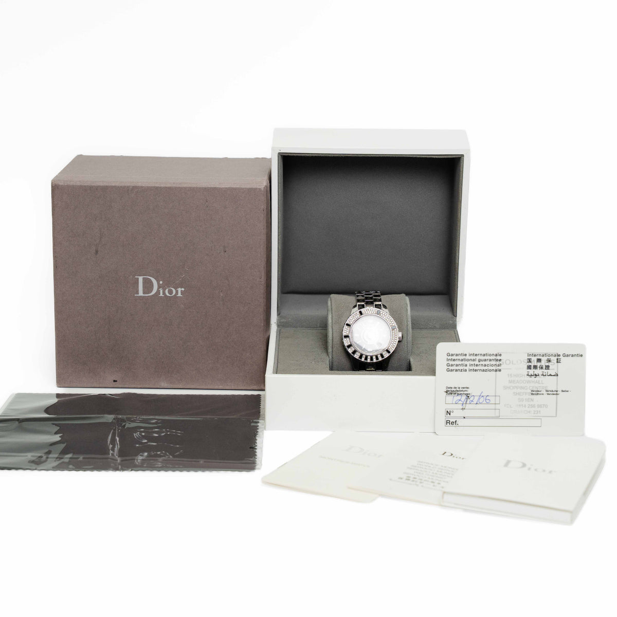 Christian Dior Christal Diamond Black Ceramic Watch